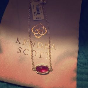 NWT Kendra Scott Elaina Gold Ruby Red Bracelet
